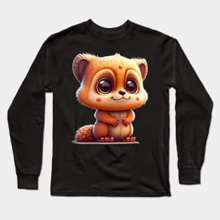 Cute marmoset monkey Long Sleeve T-Shirt